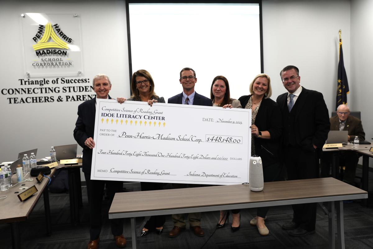 Literacy Grant check