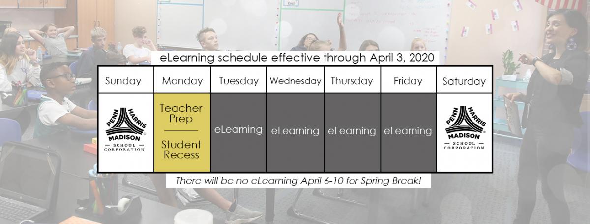 COVID-19 eLearning schedule