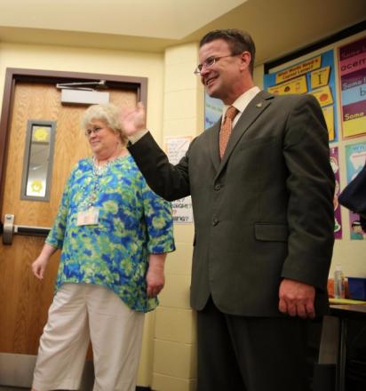 First Day of School Visits: Mary Frank Elementary School