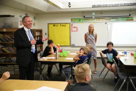 First Day of School Visits: Elm Road Elementary