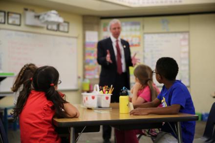 First Day of School Visits: Mary Frank Elementary School