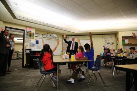 First Day of School Visits: Mary Frank Elementary School