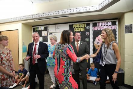 First Day of School Visits: Mary Frank Elementary School