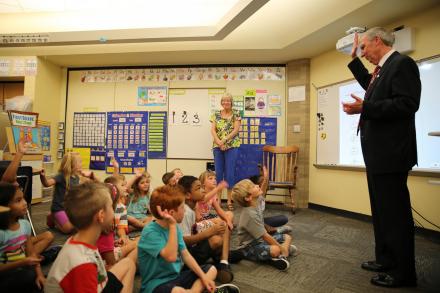 First Day of School Visits: Mary Frank Elementary School