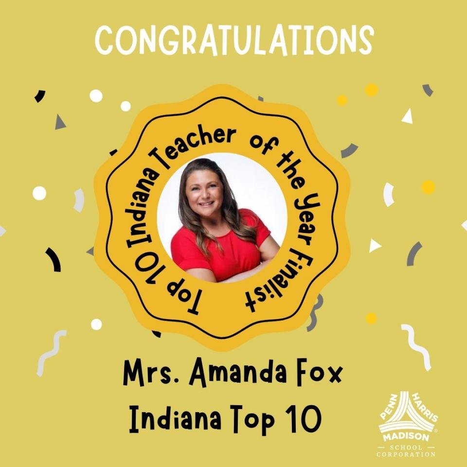 Mrs. Amanda Fox named Top 10 Finalist for Indiana Teacher of the Year