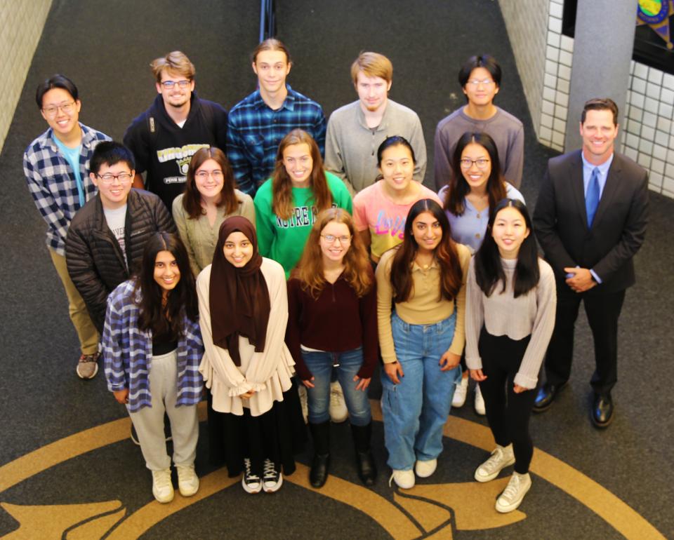 Principal Sean Galiher and Penn's National Merit Scholar Semi-Finalists for the Class of 2023.
