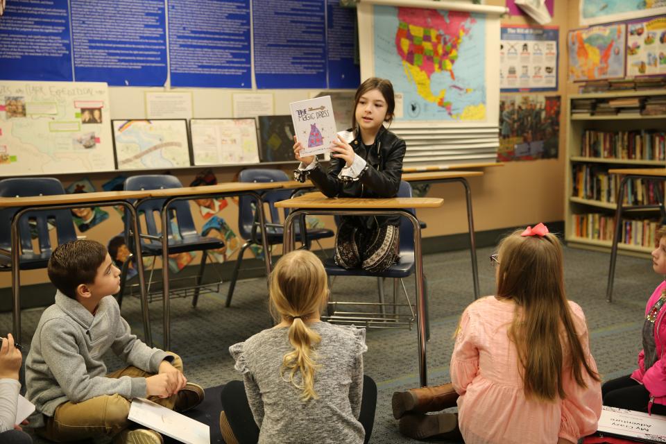 students participating in 2019 Young Authors' Conference