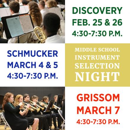 2019 Middle School Instrument Selection Nights