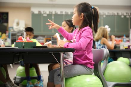 Yoga ball chairs used in this Northpoint classroom were made possible by a PHMEF grant.