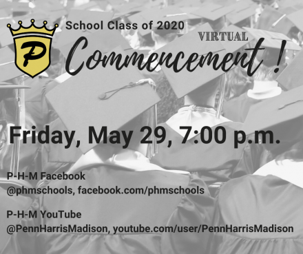 Virtual Commencement, Friday, May 29, 7:00 p.m.