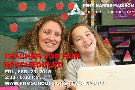 Teacher Job Rescheduled for Friday, Feb. 23, 2018