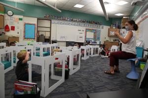 Kindergarten classroom at Bittersweet Elementary School