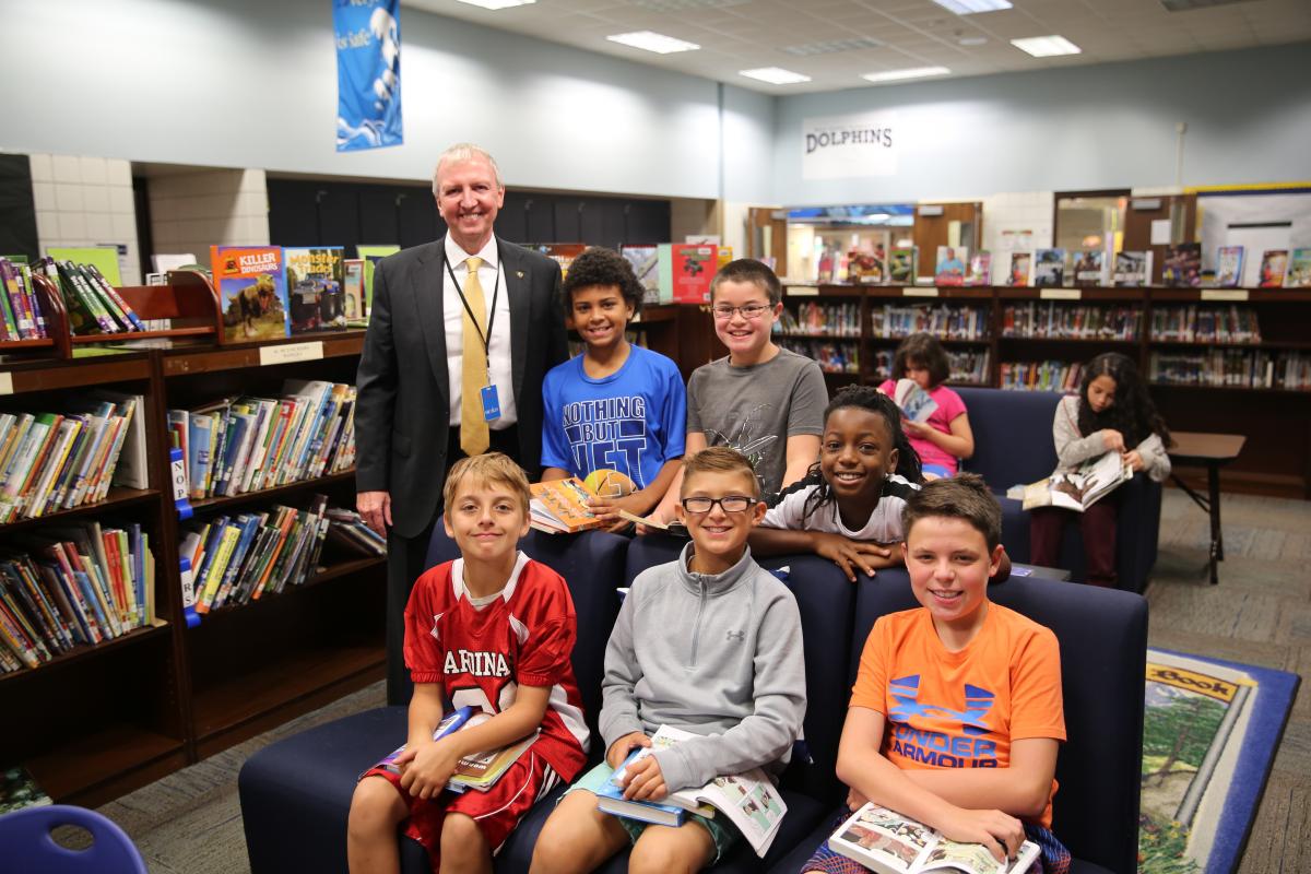 Dr. Thacker with Walt Disney students