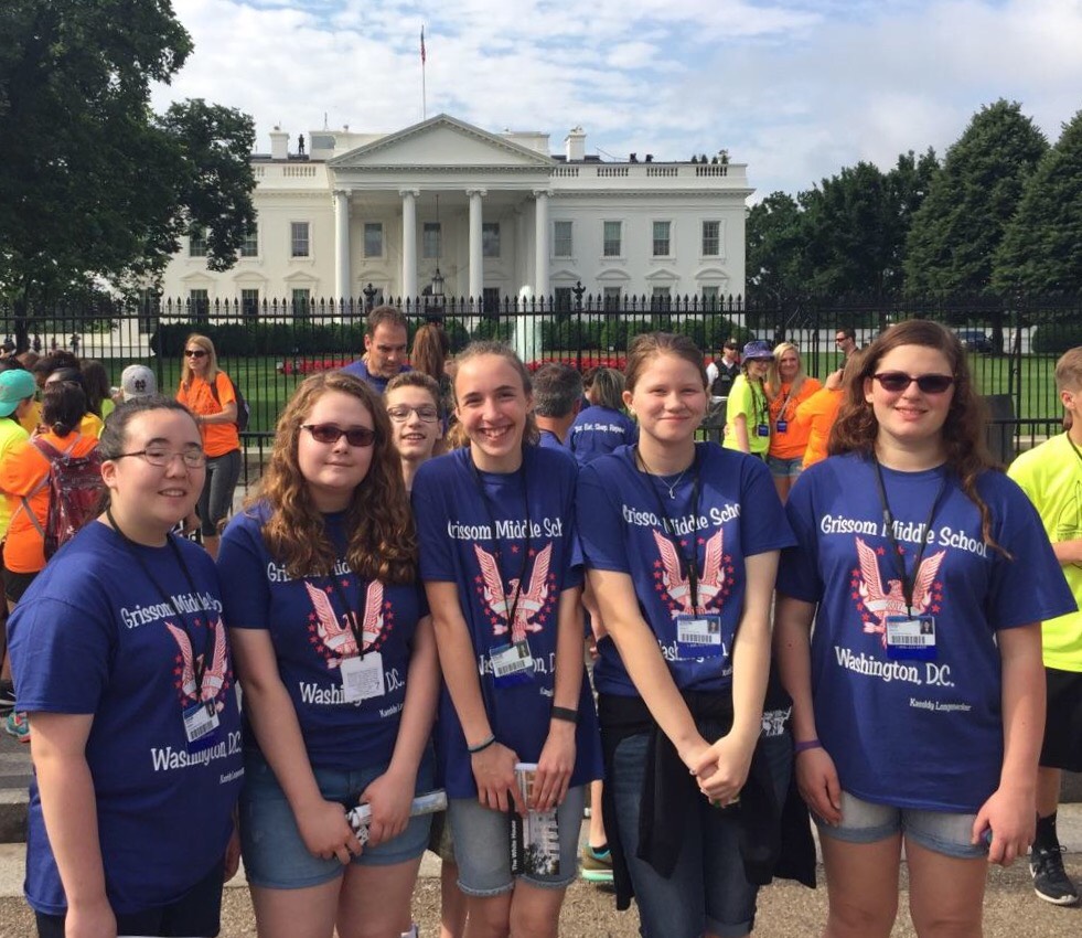 Grissom students on spring 2017 DC trip