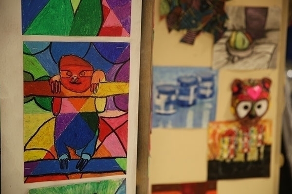Schmucker student art display