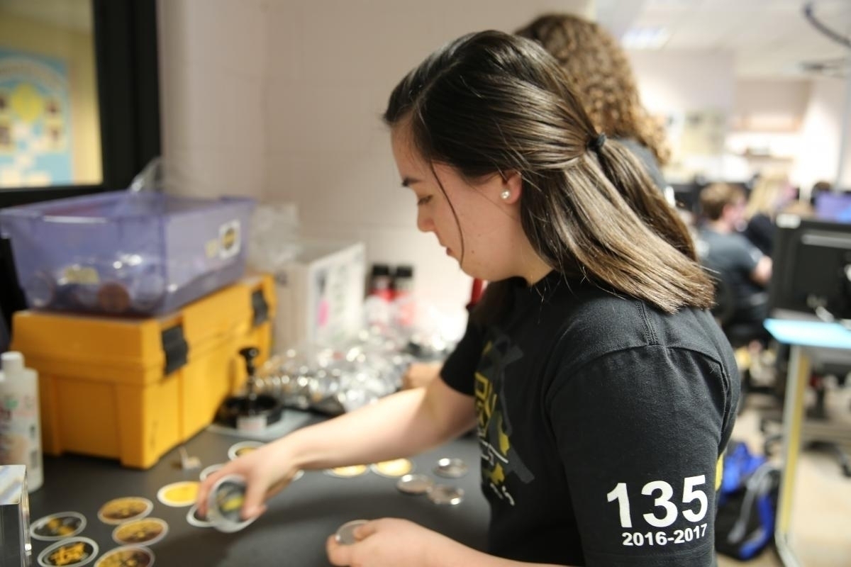 TEAM 135 making buttons