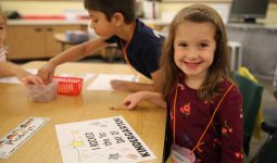 Mary Frank kindergartner on the 1st Day of Kindergarten
