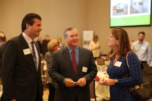 Senator Ryan Mischler talks with PHM Board Pres. Gary Fox & Asst. Supt. Heather Short