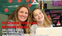 Teacher Job Rescheduled for Friday, Feb. 23, 2018