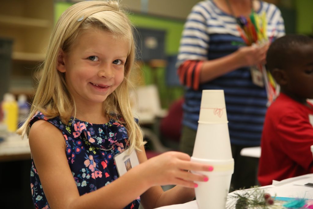 Visual Arts campers work on projects