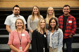 ELSIE ROGERS, FRONT ROW: Susan Riley (Speech Pathologist), Amy Kidney (K), Morgan Wright (4th); 2ND ROW: Garry Dobson (Ex Ed), Molly Dunfee (Pre-school), Hannah Martin (Speech Pathologist), Fransisco Cardoza (ENL)