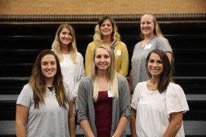 WALT DISNEY, FIRST ROW: Lindsay Gagyi (K), Taylor Pennington (P.E.), Haley McTigue (2); 2ND ROW: Tori Henkler, Brandi Heeter, Rikki Thompson (Music)