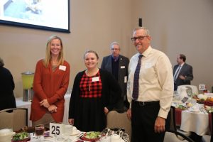 Jessie Kinney, Asst. to the Principal Meadow's Edge Lisa Russell, and Bittersweet Principal Bob Thompson