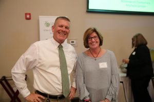 Penn Operations Manager Rob Lovett & Mary Frank P.E. teacher & Running is Elementary Lead Cindy Batalis