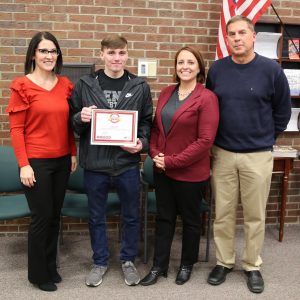 Stephanie Rosenberg, Youth Market Director of the AHA, Penn student Logan Hill, Sunni Rossi, AHA Regional Vice President in Youth Markets, Rod Pawlik.
