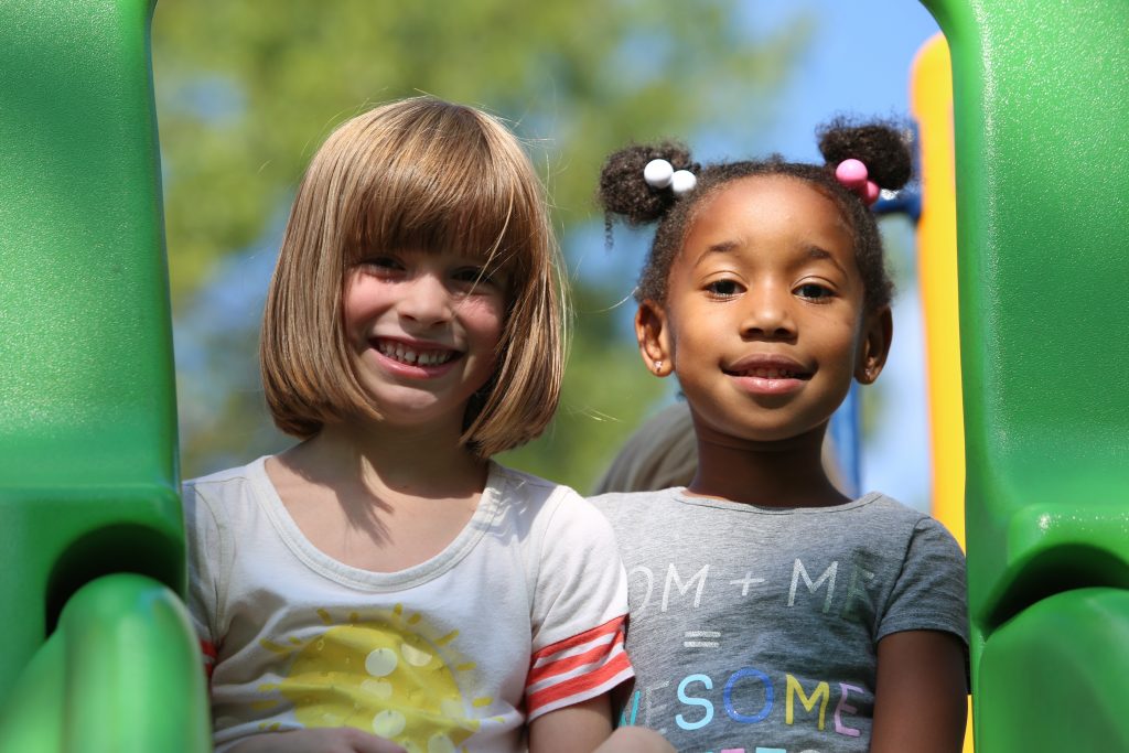Smiling Kids on playground
