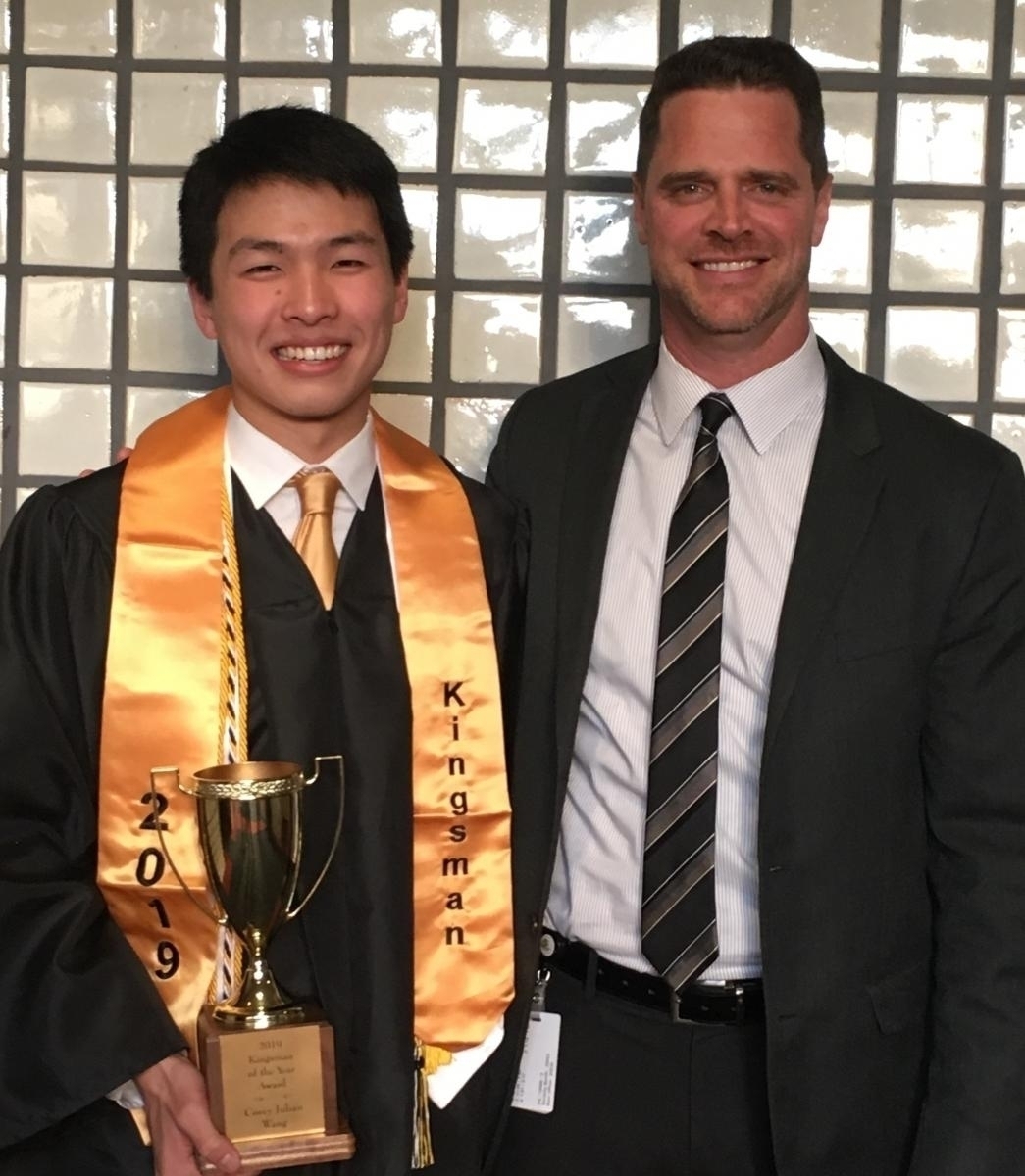 Corey Wang, Kingsman of the Year Award winner