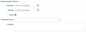 Absence request details