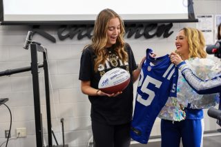 Congrats to Penn Junior Quinn Driscoll! Today she was named a finalist for the Maxwell Football Club’s 2025 National Girls Flag Football Player of the Year!

Nominated by the Indianapolis Colts, Quinn led Penn to an undefeated season and Indiana’s first-ever girls flag state title.

Way to go, Quinn!

#PHMExcellence #ColtsLife