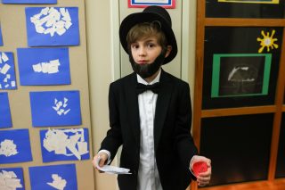 History came to life in the hallways of Madison today with their presidential wax museum! Students researched Presidents and First Ladies, dressed in character, and wore a red 'button' that visitors could press to activate their presentation. Great job, Panthers!