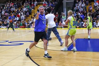 Schmucker Middle School wrapped up the last day before winter recess with a staff vs. students basketball game. A fun way to end the day and head into break! #PHMExcellence