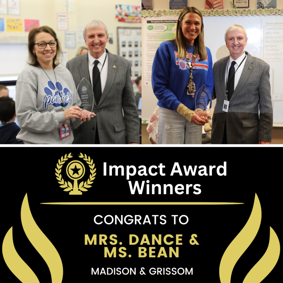 Madison & Grissom Teachers Surprised with Impact Award