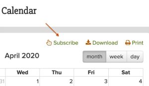 Screenshot of calendar (2)