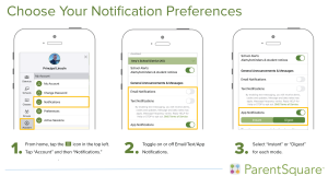 ParentSquare Notification Settings screenshot