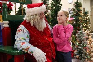 Girl with Santa
