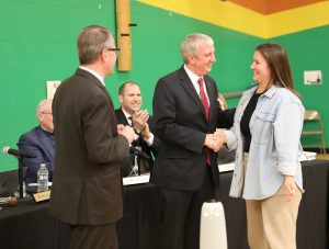 Teacher recognized at Board meeting