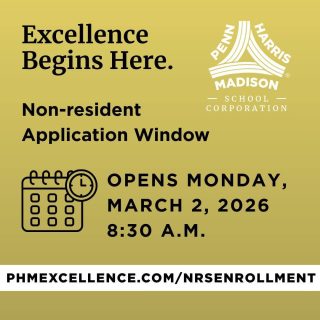 Interested in having your elementary-aged child attend a P-H-M school? Our Non-resident Application Window opens Monday, March 2, 2026 at 8:30 a.m. and closes March 20, 2026 at 4:30 p.m. 🔗Link in our bio or visit phmexcellence.com/NRSEnrollment