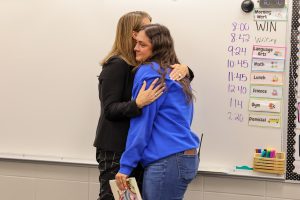 Dr. Short hugs Josie Engdahl