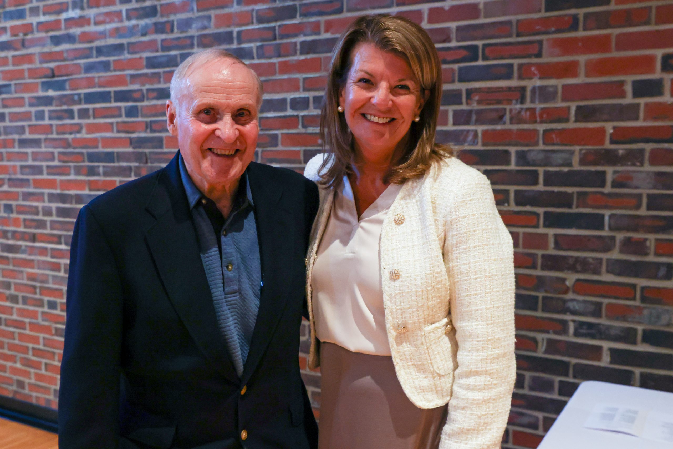 Two people posing for a photo.