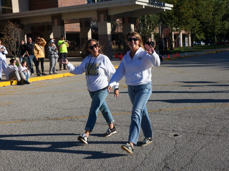 Penn Principal Rachel Fry and PHM Superintendent Dr. Heather Short in Penn Homecoming parade